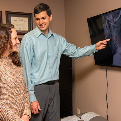 viewing xrays with a patient