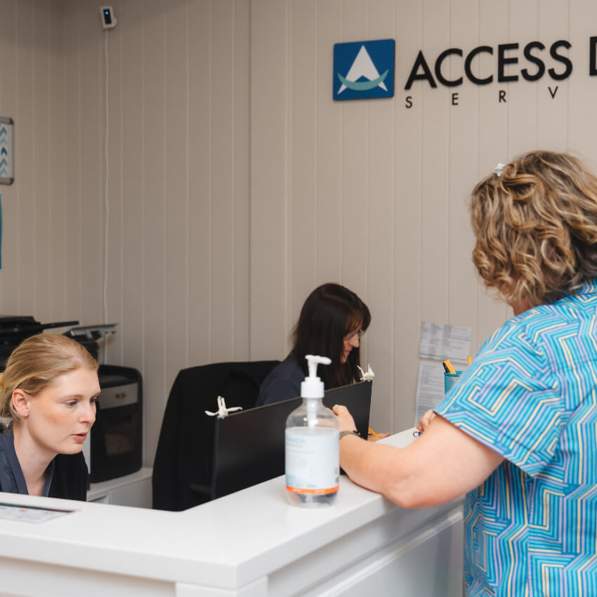 patient at our front desk