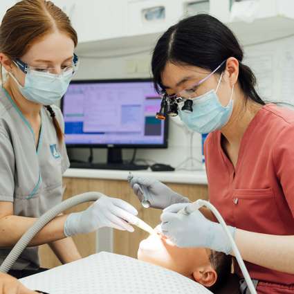 male patient in dental treatment