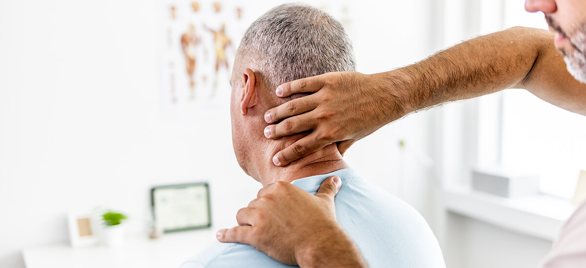 person getting neck adjustment