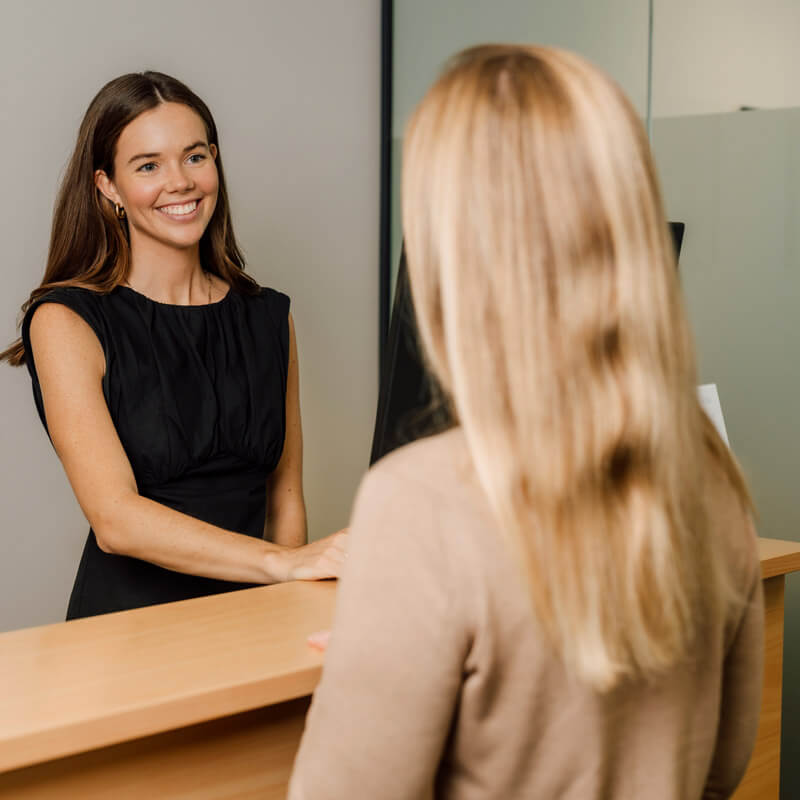 greeting patient
