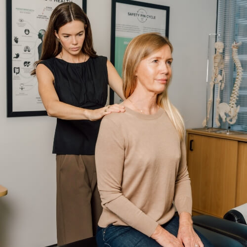 Female patient treated with Chiropractic Care