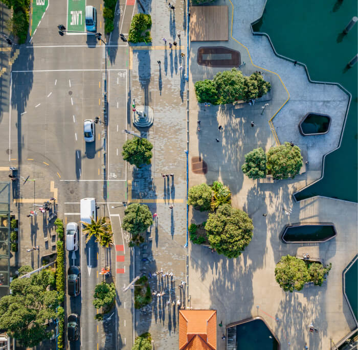 City top view