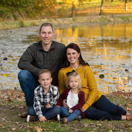 Dr. Maggie and her family by lake