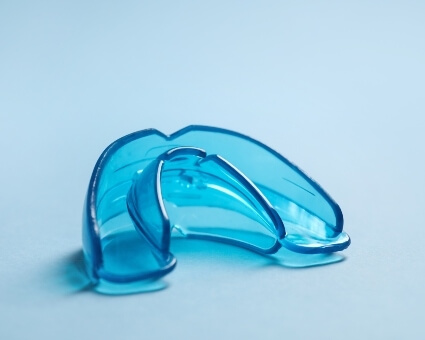 Blue sports mouthguard