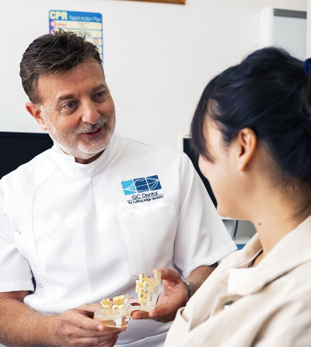 Hurstville Dentist Dr. George Chammas talking to patient