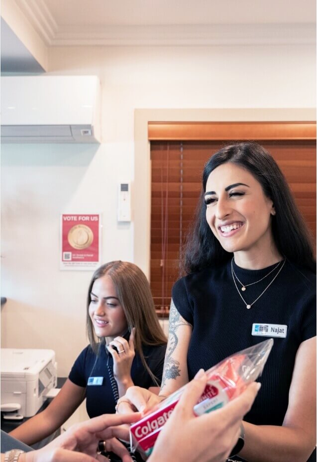 GC Dental staff interacting with Hurstville patients