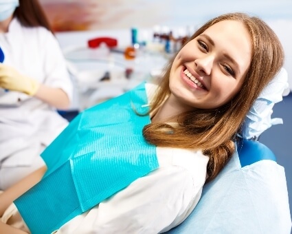 Young woman at dental appointment