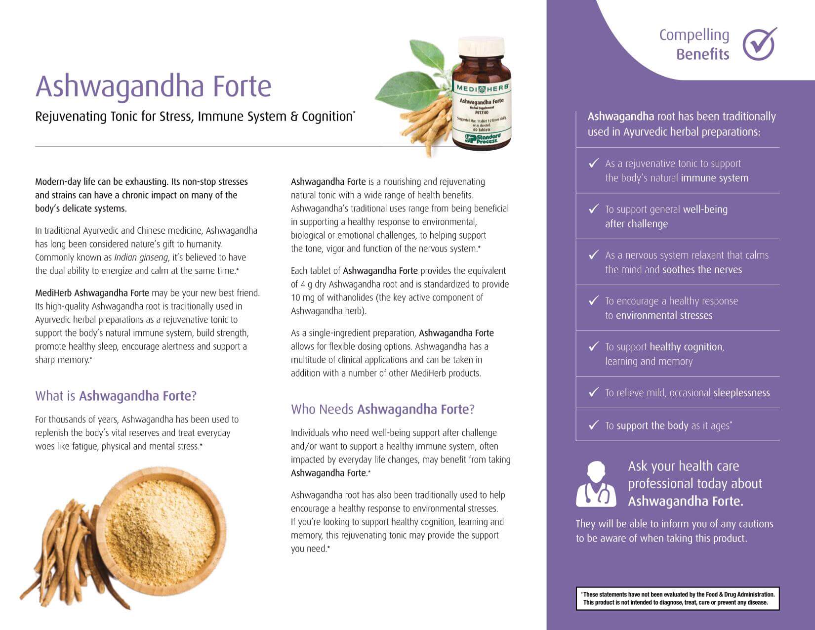 Ashwagandha Forte Patient Brochure