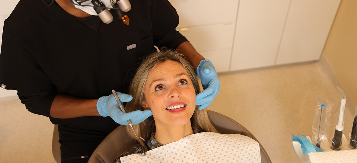 PresiDental Smiles patient looking upwards