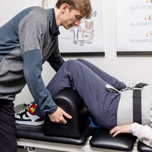 Danville patient treated with Knee Decompression