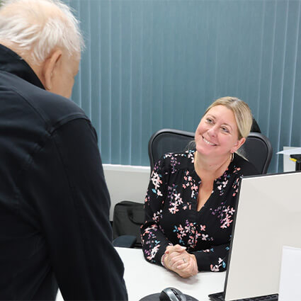 patient at our front desk