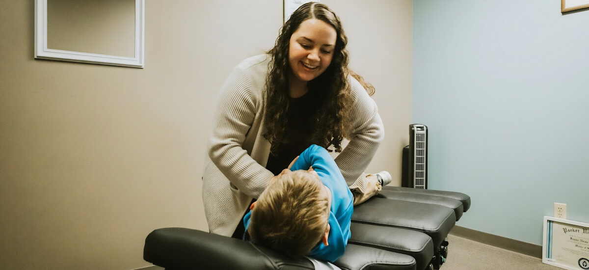Pediatric patient treated with Chiropractic Care