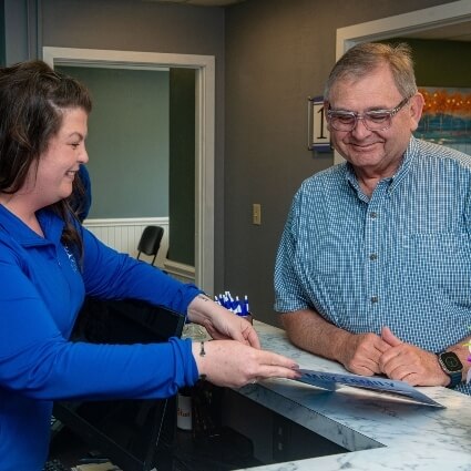 patient at our front desk