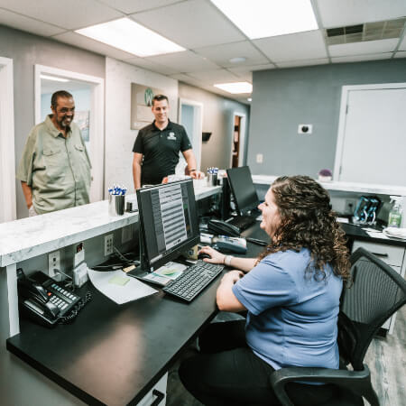 Morristown patient checking in at May Family Chiropractic