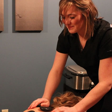 Patient getting massage