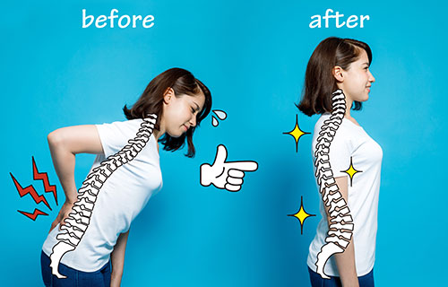 Before and after back pain