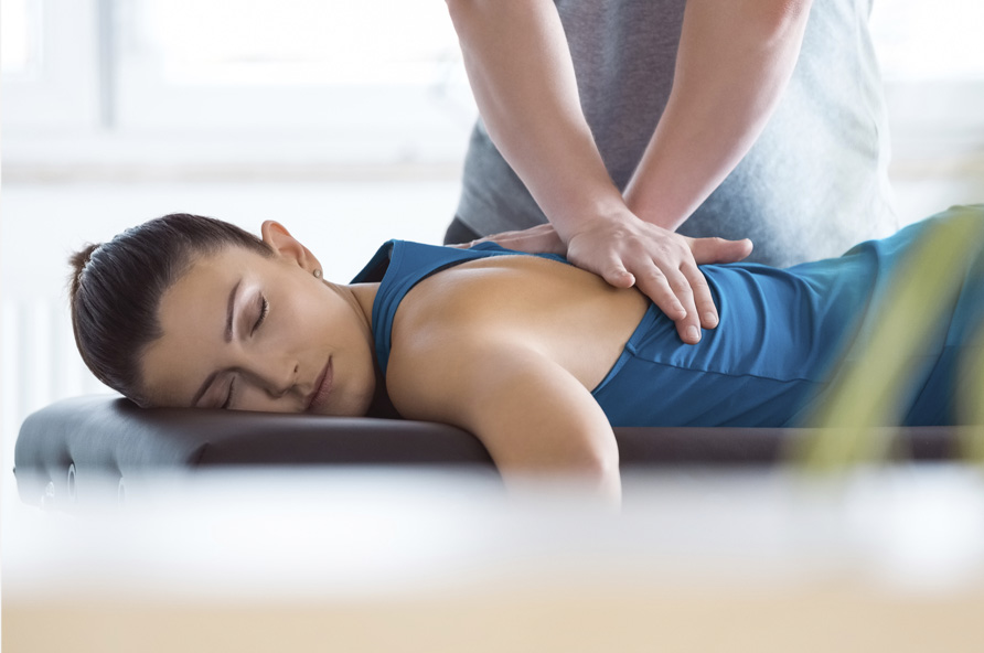 woman getting massage