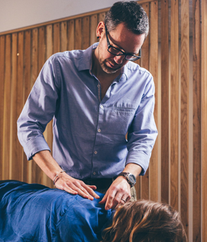 Rob adjusting a patient