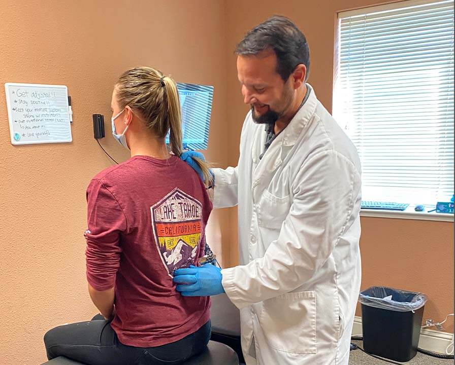 Doctor examining patient