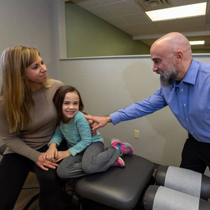 Dr. Prinkey with mom and daugher