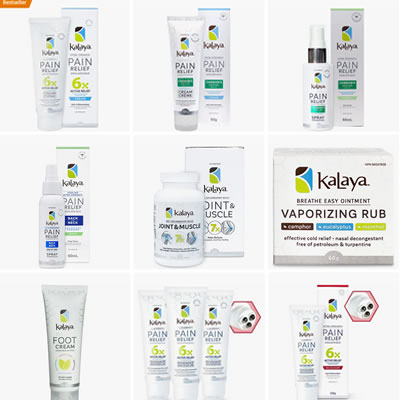 Kalaya Pain Relief products