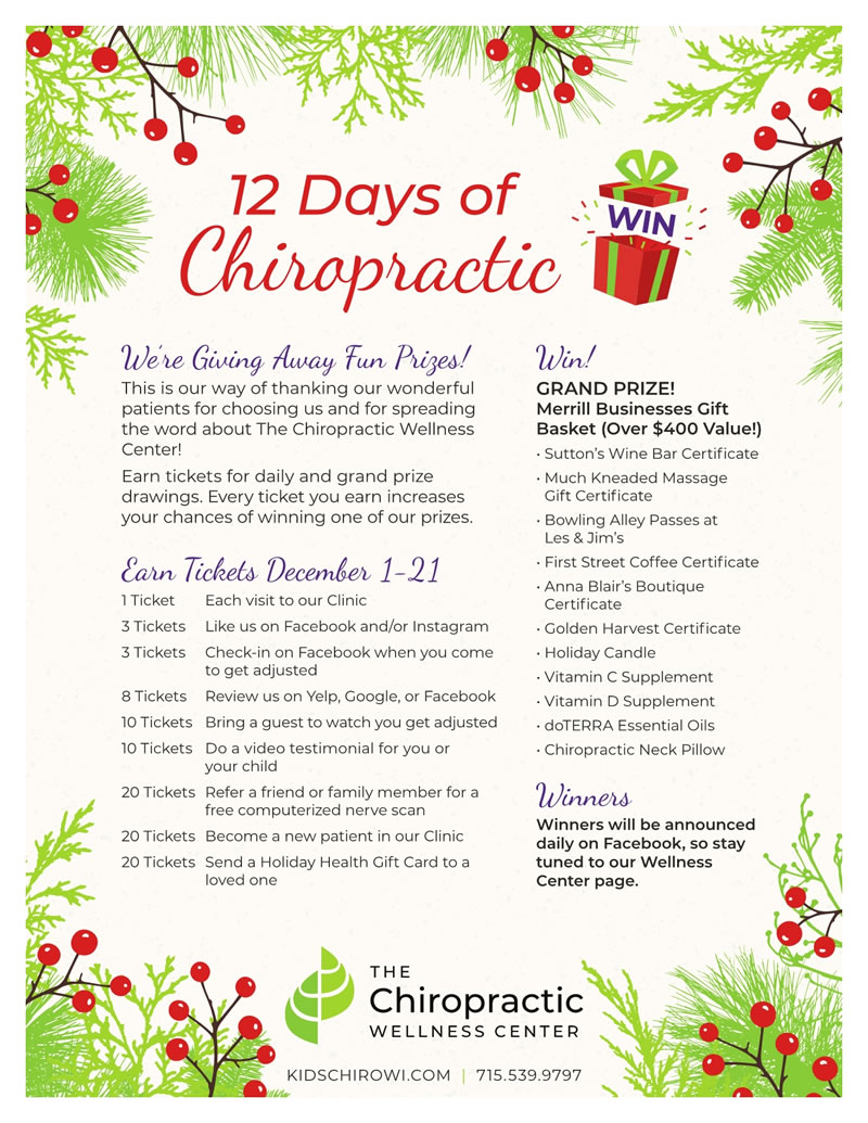 12 Days of Chiropractic flyer