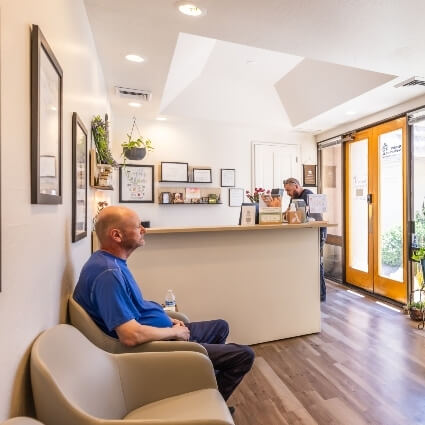 patient in our waiting area