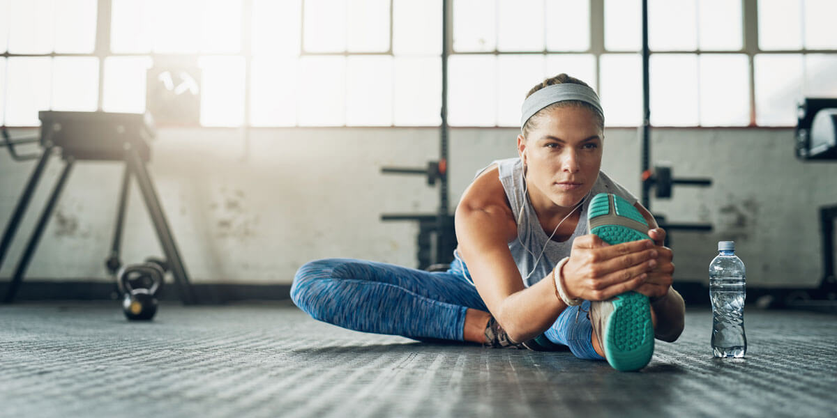 woman stretching