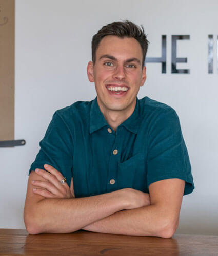 Geelong West Chiropractor Dr. Zach at front desk