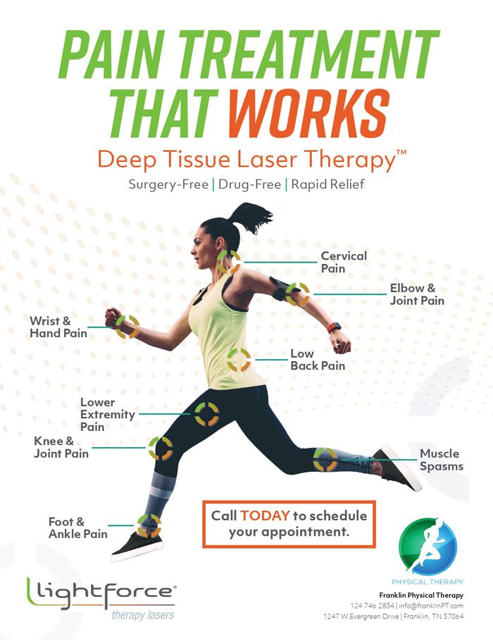 Advertisement for Light Force laser therapy