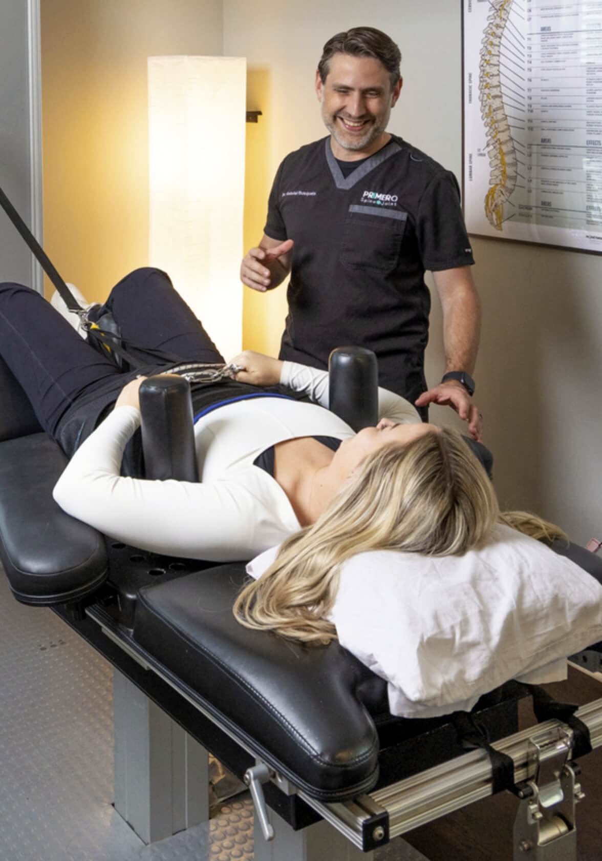 Bartram Park chiropractor Dr Gabriel talking with patient