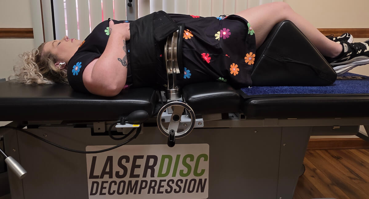 SpineMED Decompression used to treat female patient