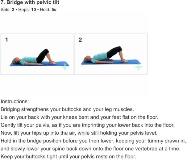 bridge with pelvic tilt