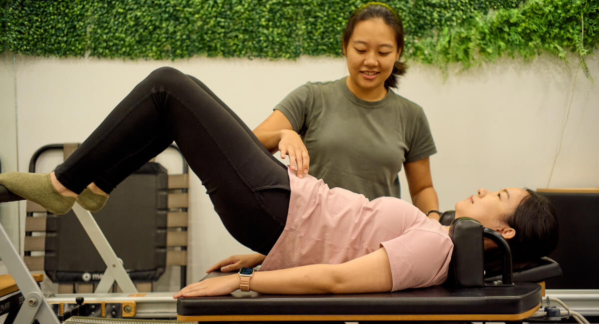 Female patient in physical-therapy-session