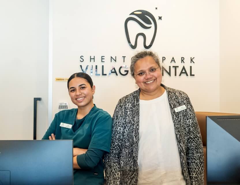 receptionist on phone