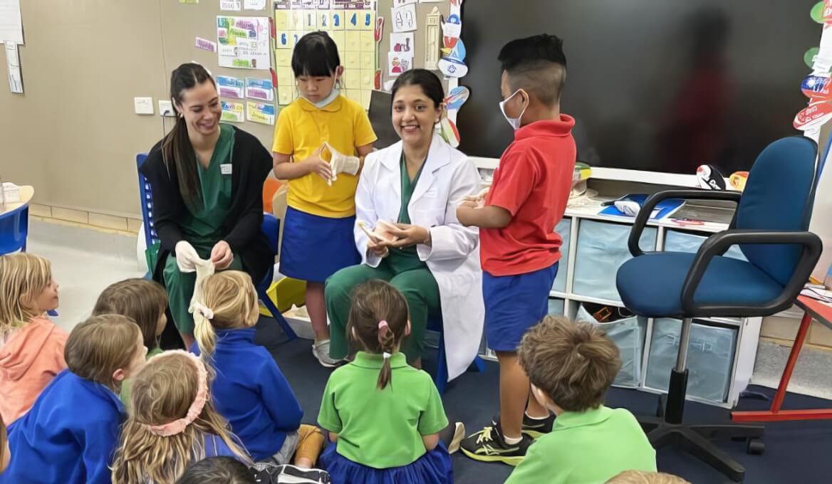 dentists in classroom