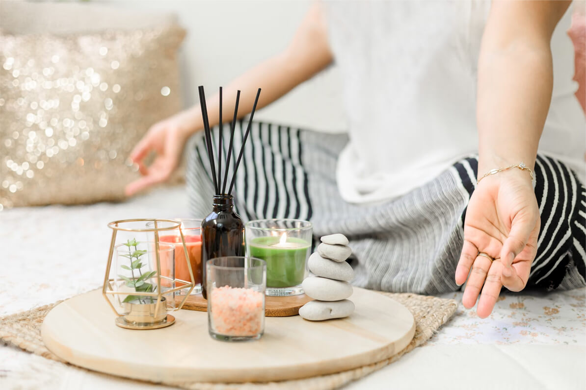 woman meditating