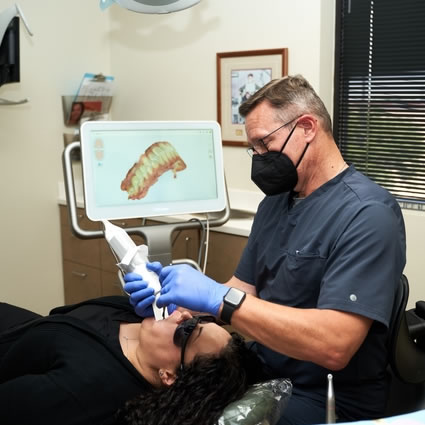 Scanning patients mouth