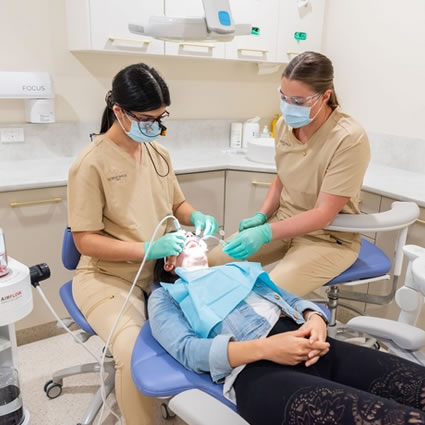 patient in treatment with dentist