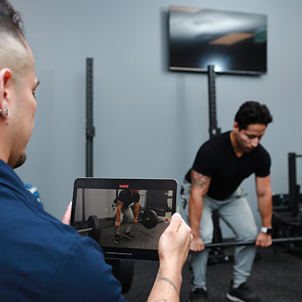 person lifting weights