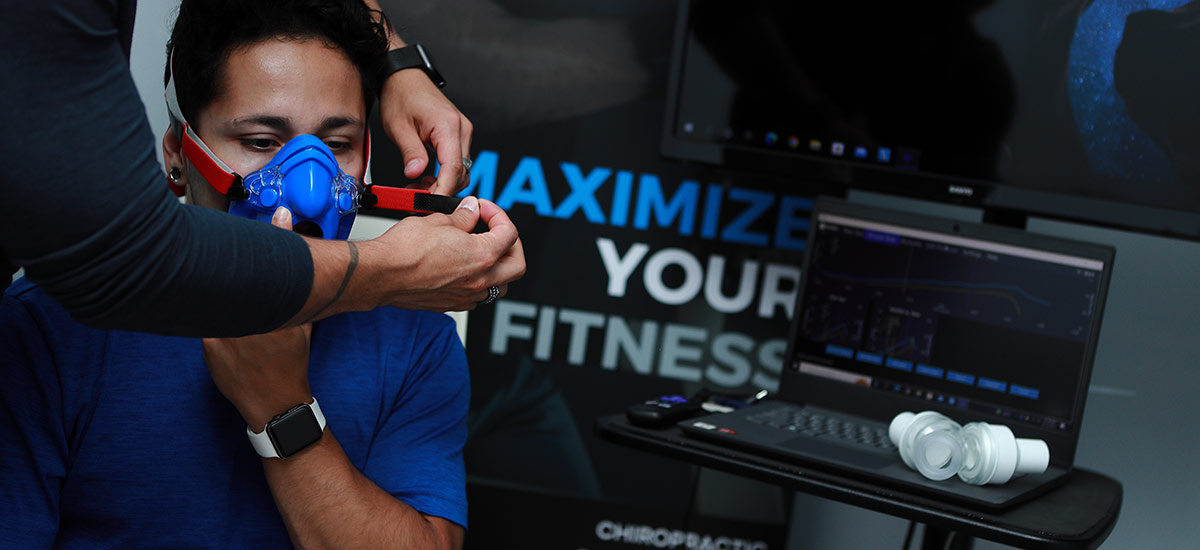 setting up vo2 max testing on patient