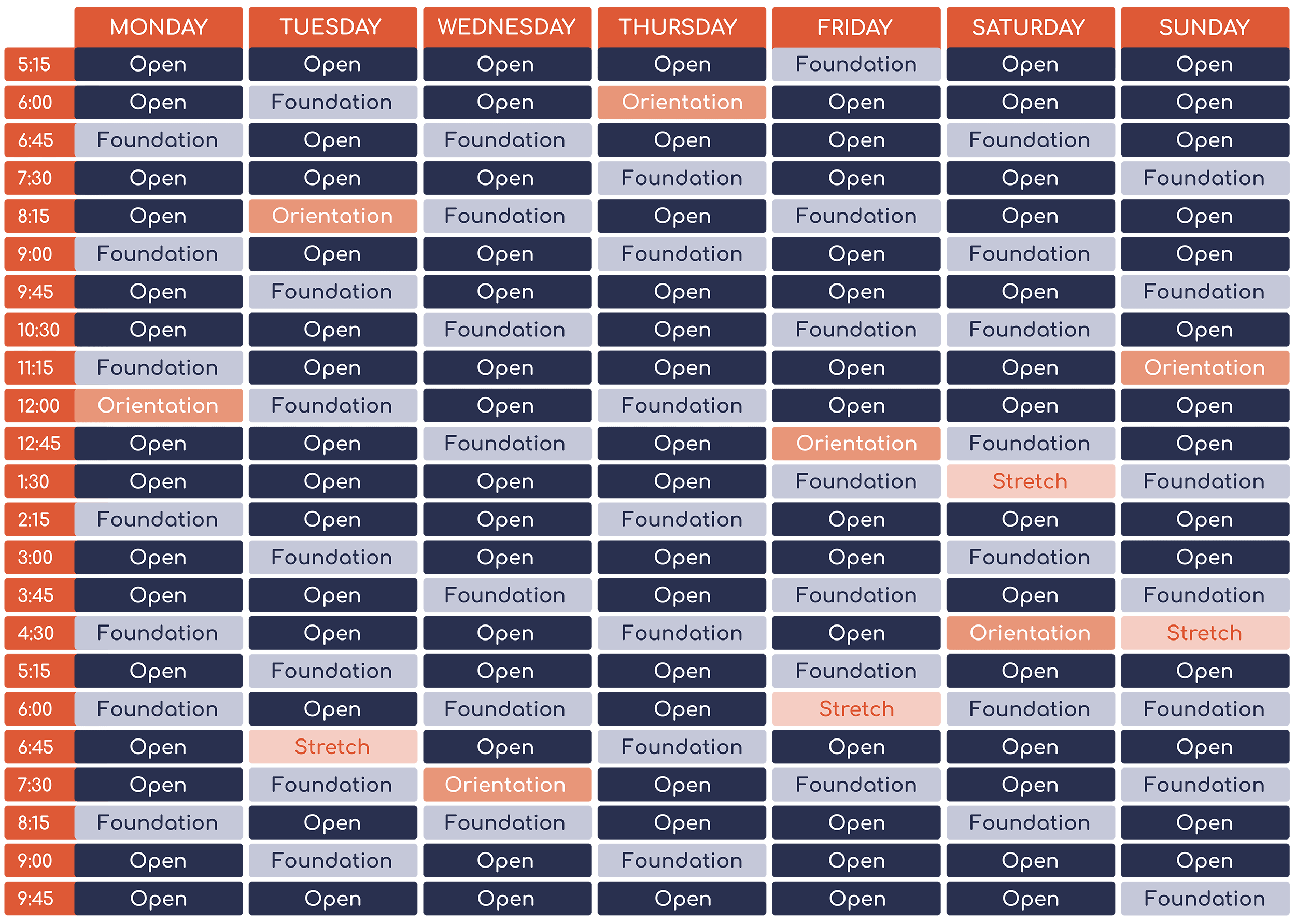 MasterSchedule