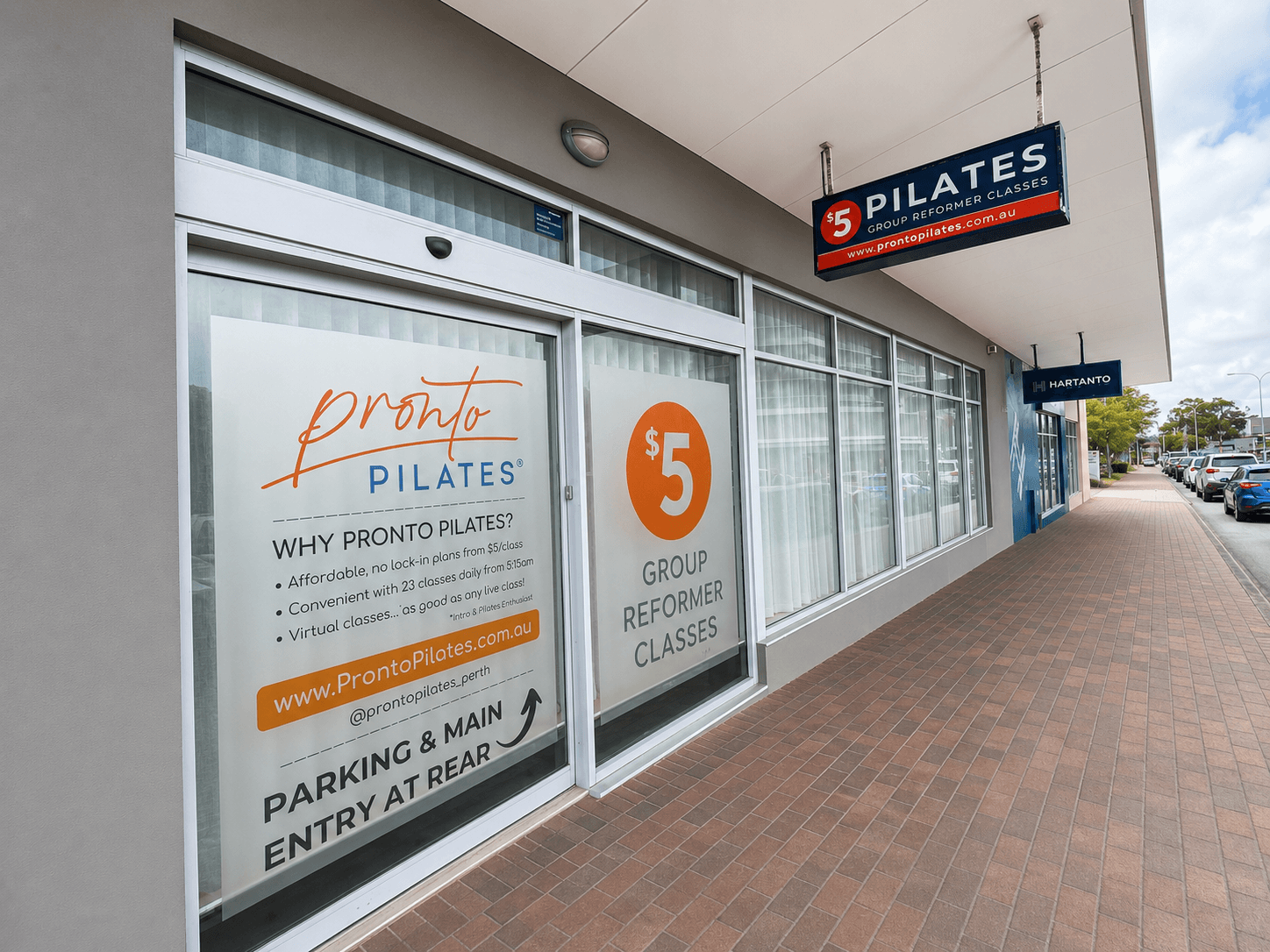 Pronto Pilates Applecross studio shopfront