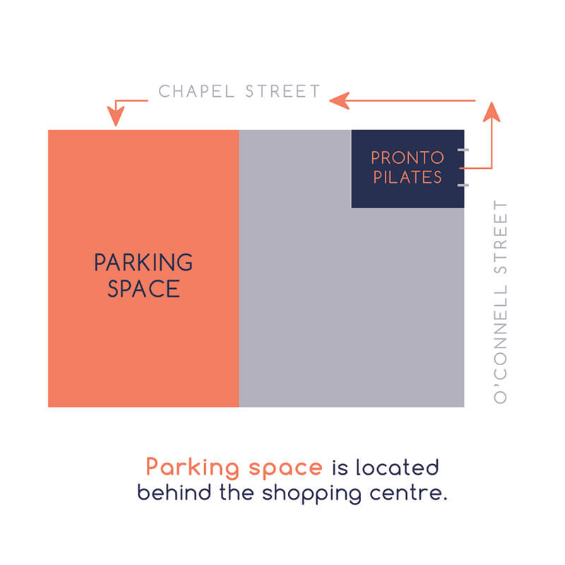 parking is located behind the shopping center, off of Chapel Street
