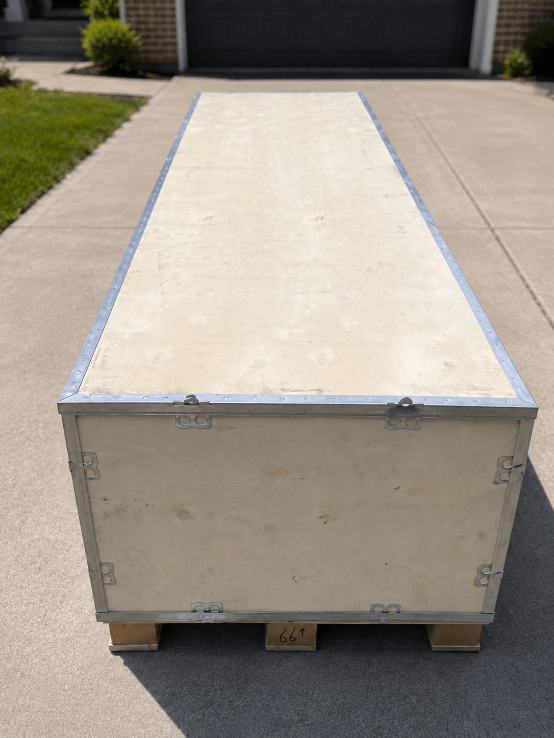 Reformer in its wooden shipping crate
