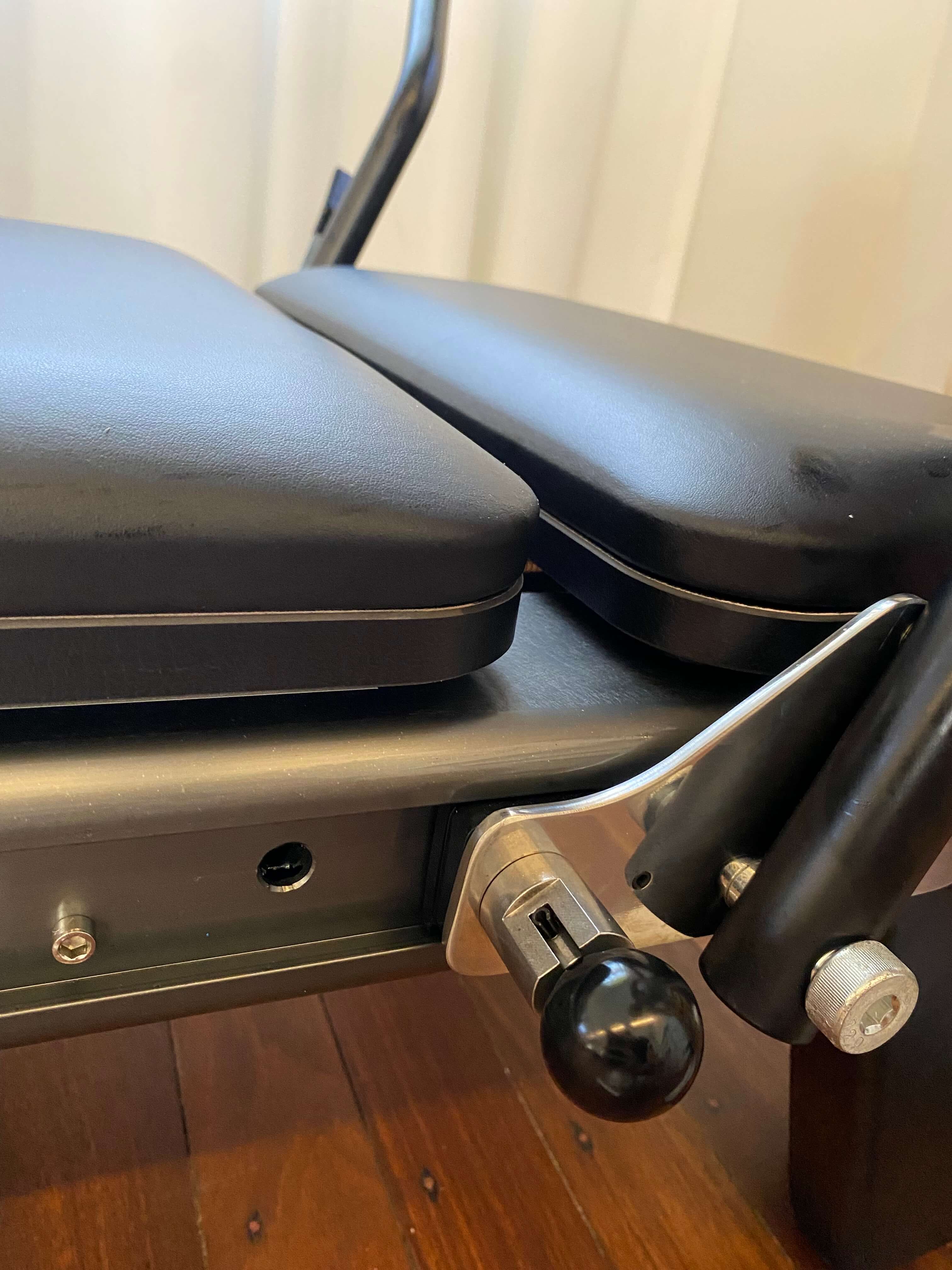 Foot bar locked into place