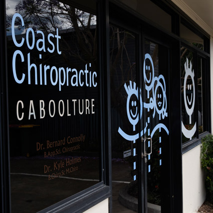 Chiropractic building signage and entrance