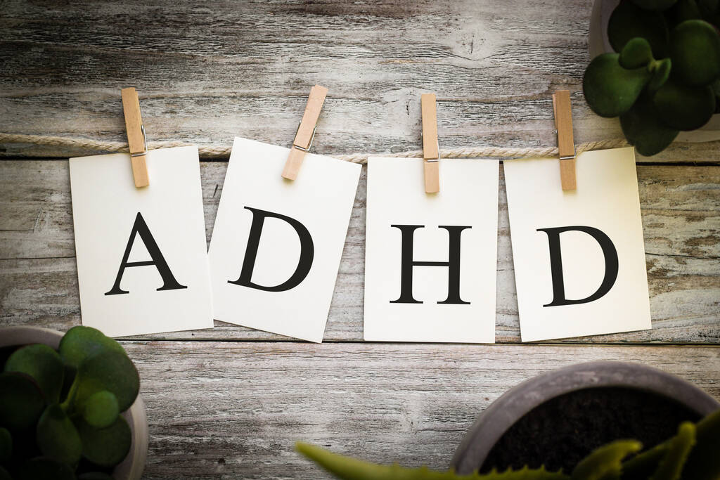 The Word ADHD Concept Printed on Cards