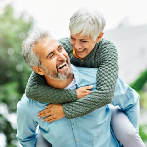happy old couple